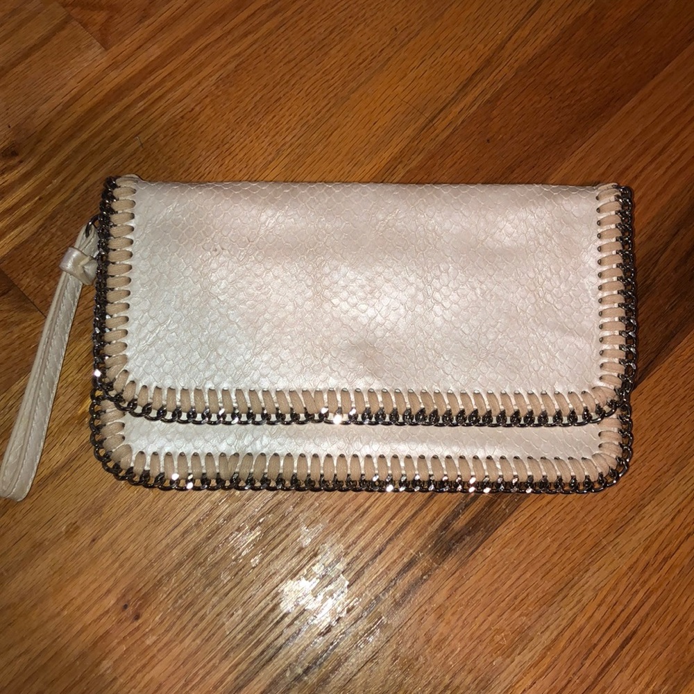 Faux Snakeskin Clutch